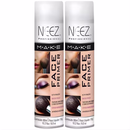 Imagem do produto Kit 2 Primer Maquiagem Spray Neez Profissional Alta Fixação Make A Prova D'agua Facial 300ml