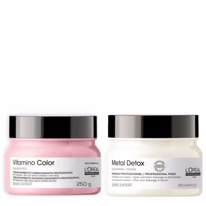 Imagem do produto Cronograma Máscaras L'Oréal Professionnel Metal Vitamino Color Home (2 Produtos)