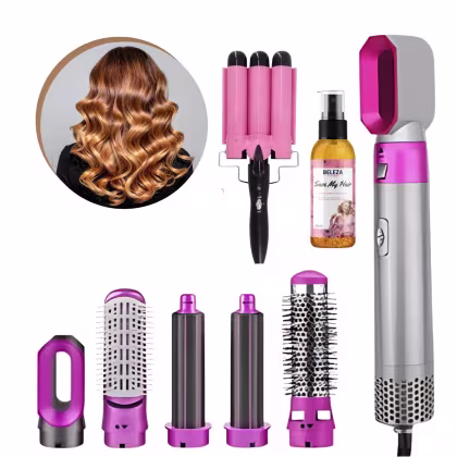 Imagem do produto Kit secador 5 em 1, perfume capilar e modelador triondas