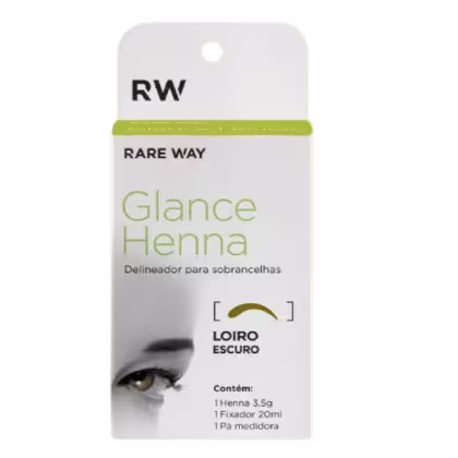 Imagem do produto Kit 2 Henna Glance Cor Loiro Escuro Rare Way 3,5g