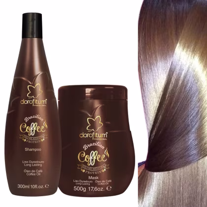 Imagem do produto Kit Brazilian Coffee Shampoo 300ml Máscara 500g Hidratação Clorofitum