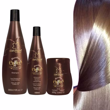 Imagem do produto Kit Brasilian Coffee Progressiva 150ml Máscara 500g Shampoo 300ml Clorofitum