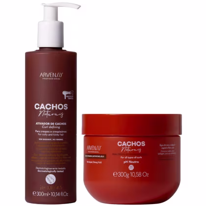 Imagem do produto Kit Ativador + Gelatina Arvensis Cachos Naturais Cabelos Crespos Modeladora Definição 300g