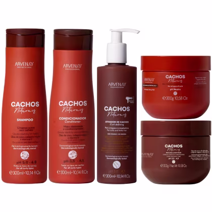 Imagem do produto Kit Arvensis Cachos Naturais Completo 5 Produtos Cabelos Crespos C/ Ativador Tratamento Vegano