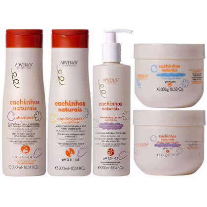 Imagem do produto Kit Arvensis Cachinhos Naturais Linha Infantil 5 Produtos Completo Vegano Sem Sulfato Hidratante