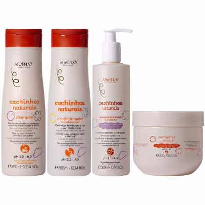 Imagem do produto Kit Arvensis Cachinhos Naturais Linha Infantil 4 Produtos C/ Ativador Completo Crespo Vegano