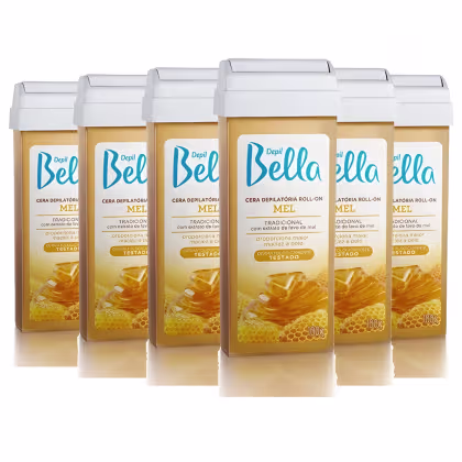 Imagem do produto Cera de Mel Roll-on Profissional Depil Bella Kit com 6 Unidades