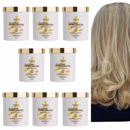 Imagem do produto Kit 8 Po Descolorante Platine Precision White Dyusar 500g