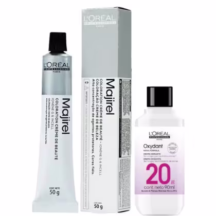 Imagem do produto Kit L'Oréal Professionnel Majirel Tintura 60g + Mini Oxydant Creme 90ml - Coloração nº 6.0 - Louro Escuro Intenso