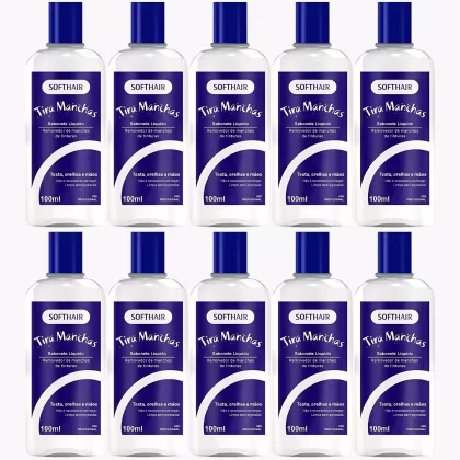 Imagem do produto Kit 10 Sabonete Liquido Tira Manchas Soft Hair Pele E Mãos Removedor De Tintura Profissional 100ml