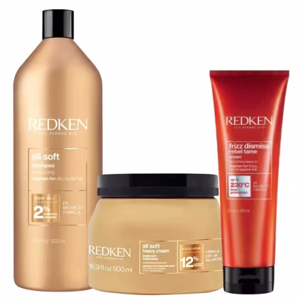Imagem do produto Trio Redken All Soft with Frizz Dismiss (3 produtos)