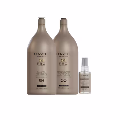 Imagem do produto KIT Lowell Shampoo, Condicionador Lavatório 2,5L e Acidificante pH Equalizer 200ml + Brinde Necessaire