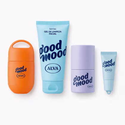 Imagem do produto Kit Good Mood by Alva Rotina Completa: Gel de Limpeza + Hidratante + Desodorante + Lip Balm