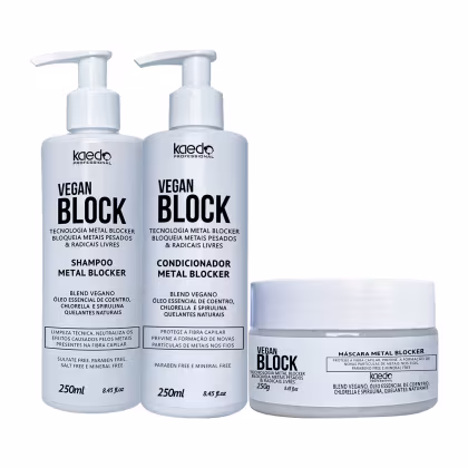 Imagem do produto Kit Kaedo Professional Vegan Block Shampoo, Condicionador e Máscara