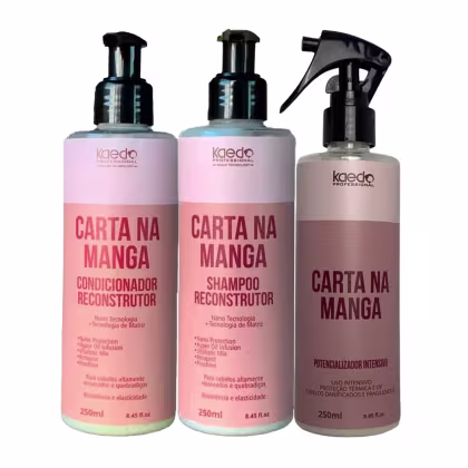 Imagem do produto Kit Kaedo Professional Carta na Manga Shampoo, Condicionador, Potencializador