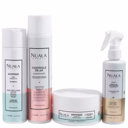 Imagem do produto Kit Nuala Antifrizz Shampoo + Máscara + Acidificante + Leave-in (4 Produtos)