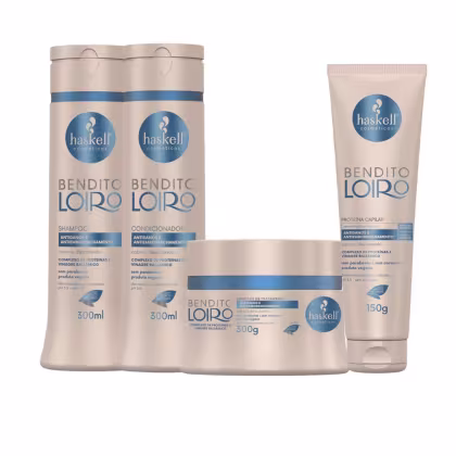 Imagem do produto Kit Haskell Bendito Loiro 300ml SH/COND/MASC/PROT
