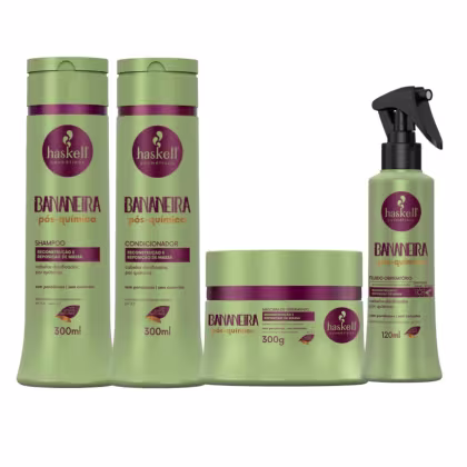 Imagem do produto Kit Haskell Bananeira 300ml SH/COND/MASC/FLUID