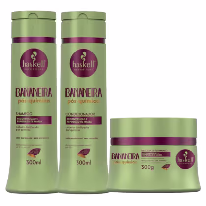 Imagem do produto Kit Haskell Bananeira 300ml SH/COND/MASC