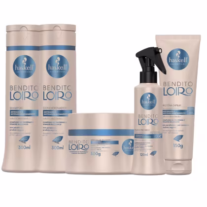 Imagem do produto Kit Haskell Bendito Loiro 300ml SH/COND/MASC/FLUIDO/PROT
