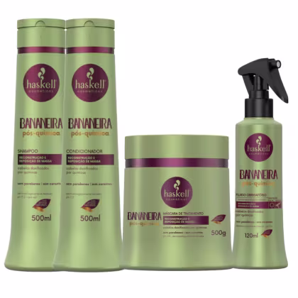 Imagem do produto Kit Haskell Bananeira 500ml SH/COND/MASC/FLUID