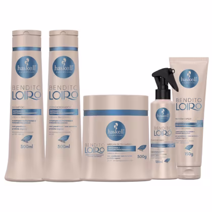 Imagem do produto Kit Haskell Bendito Loiro 500ml SH/COND/MASC/FLUIDO/PROT