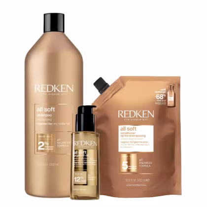 Imagem do produto Trio Redken All Soft Argan-6 Salon Refil (3 Produtos)
