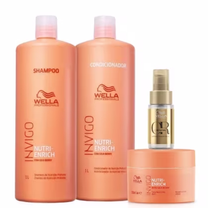 Imagem do produto Quarteto Wella Professionals Invigo Nutri-Enrich + Oil Reflections Salon (4 Produtos)