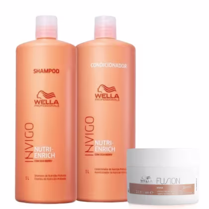Imagem do produto Trio Wella Professionals Invigo Nutri-Enrich Fusion Salon (3 Produtos)