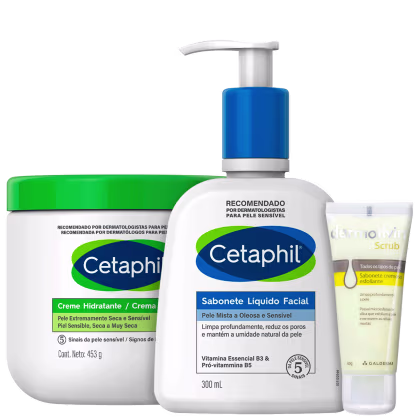 Imagem do produto Kit Limpeza, Hidratação e Esfoliação Trio (3 Produtos)