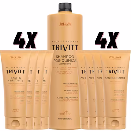 Imagem do produto Kit Trivitt Turbo! 4 Condicionadores, 4 Leave-Ins e Shampoo 1L