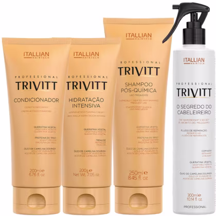 Imagem do produto Kit Itallian Hairtech Squad Trivitt Reconstrutor Cabelos Pós Química (4 Produtos)