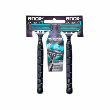 Imagem do produto Aparelho De Barbear Enox Expert 3 Lâminas C/2Un