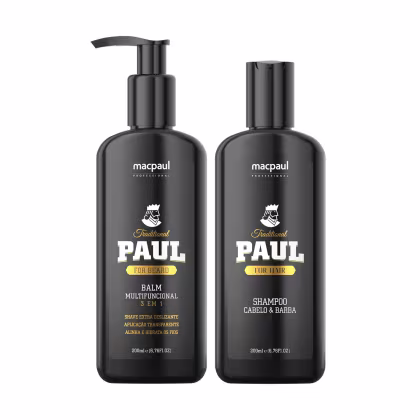Imagem do produto Kit Homem Tradicional Cabelo e Barba Shampoo e Balm Traditional Paul