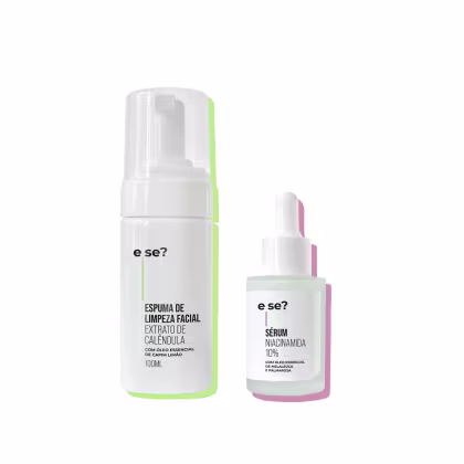 Imagem do produto Kit para Controlar a Oleosidade da Pele - Espuma de Limpeza Facial 100ml + Sérum Niacinamida 10% 30ml - E se? Cosméticos