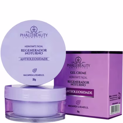 Imagem do produto Phállebeauty Regenerador Noturno - Gel Creme Hidratante Facial Antioleosidade 35g