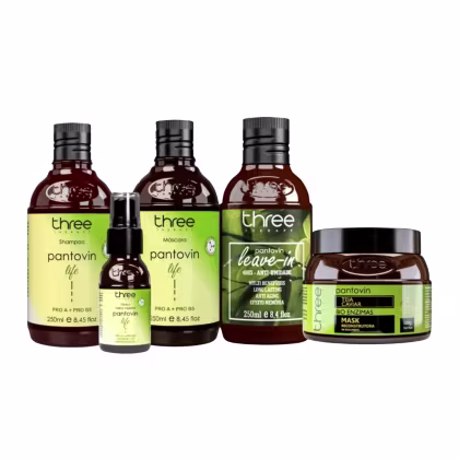 Imagem do produto Super Combo Pantovin Life + Leave-in + Máscara Reconstrutora Teia 500g