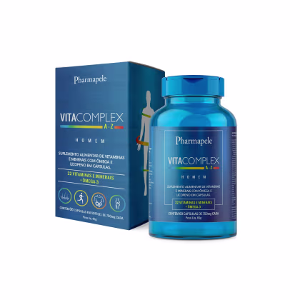 Suplemento Alimentar Pharmapele Vita Complex Homem, 60 cápsulas.