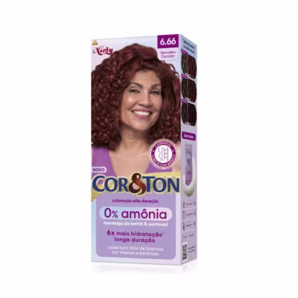 Imagem do produto Tintura Cor&Ton Niely 0% Amônia 6.66 Vermelho