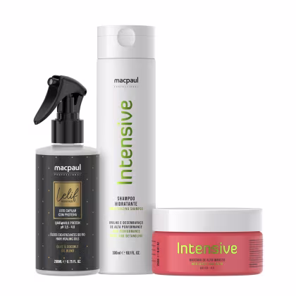 Imagem do produto Kit Shampoo e Máscara Capilar Hidratação de Morango e  Leite Capilar Com Proteína Macpaul