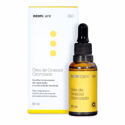 Imagem do produto Óleo de Girassol Ozonizado Concentrado Cicatrização Ozonioterapia 30ml