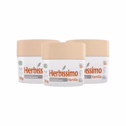 Imagem do produto Kit Desodorante Cremoso Herbissimo Vanilla 55gr (3 unidades)