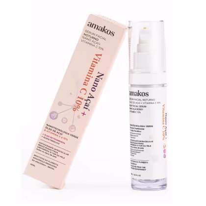 Imagem do produto Amakos da Amazônia Nano Açaí + Vitamina C 10% - Sérum Facial Noturno 30ml