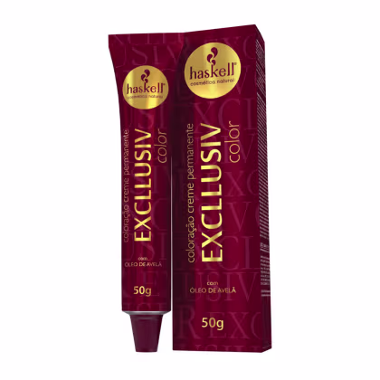 Coloração Permanente Haskell Exclusiv Color 9.34 Louro Muito Claro Dourado Acobreado de 50g