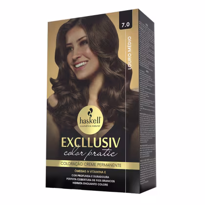 Imagem do produto Excllusiv Color Pratic - Kit Coloração 7.0 Louro Médio