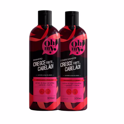Imagem do produto Kit Shampoo e Condicionador Cresce forte, cabelão! Oh My! - 500ml