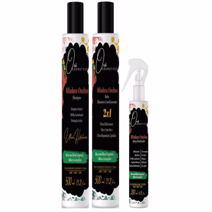 Imagem do produto Oxê Cosmetics Minhas Ondas Shampoo e Balm Máscara Hidratante e Spray Finalizador