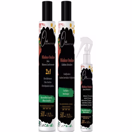 Imagem do produto Oxê Cosmetics Minhas Ondas Balm Máscara Hidratante e Gelatina Ativadora e Spray Finalizador