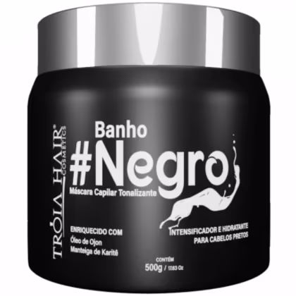 Imagem do produto Tróia Hair Cosmetics Banho Negro - Máscara Capilar Tonalizante 500g