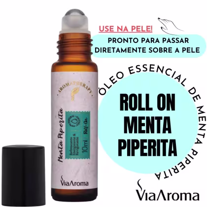 Imagem do produto Roll on Óleo Essencial Menta Piperita (Hortelã Pimenta) Via Aroma - 10 ml